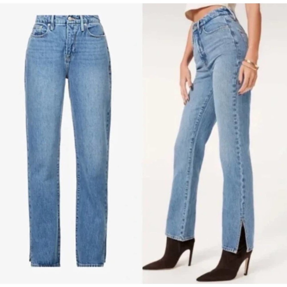 NWT Good American Good Boy High Rise Straight Leg Jeans Size 6/28